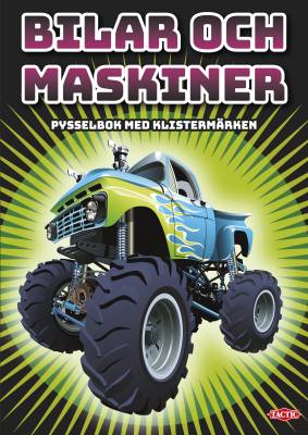Bilar och maskiner pysselbok med klistermärken