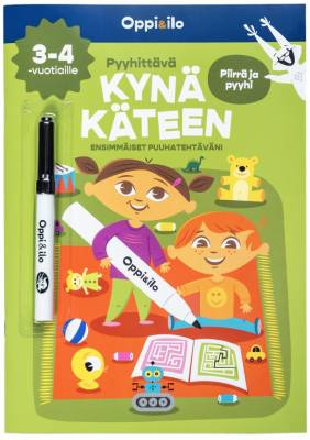 Pyyhittävä Kynä käteen -puuhakirja 3-4 v