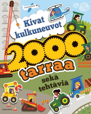 Kivat kulkuneuvot 2000 tarraa sekä tehtäviä