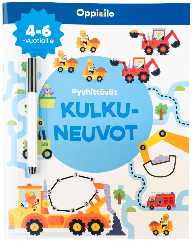 Pyyhittävät Kulkuneuvot -puuhakirja 4-6 v