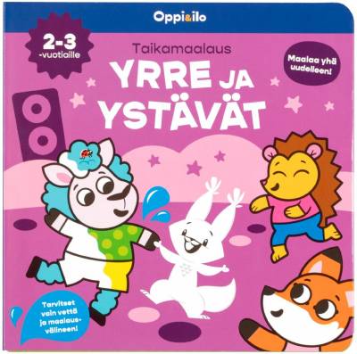 Taikamaalaus YRRE JA YSTÄVÄT -puuhakirja 2-3 v