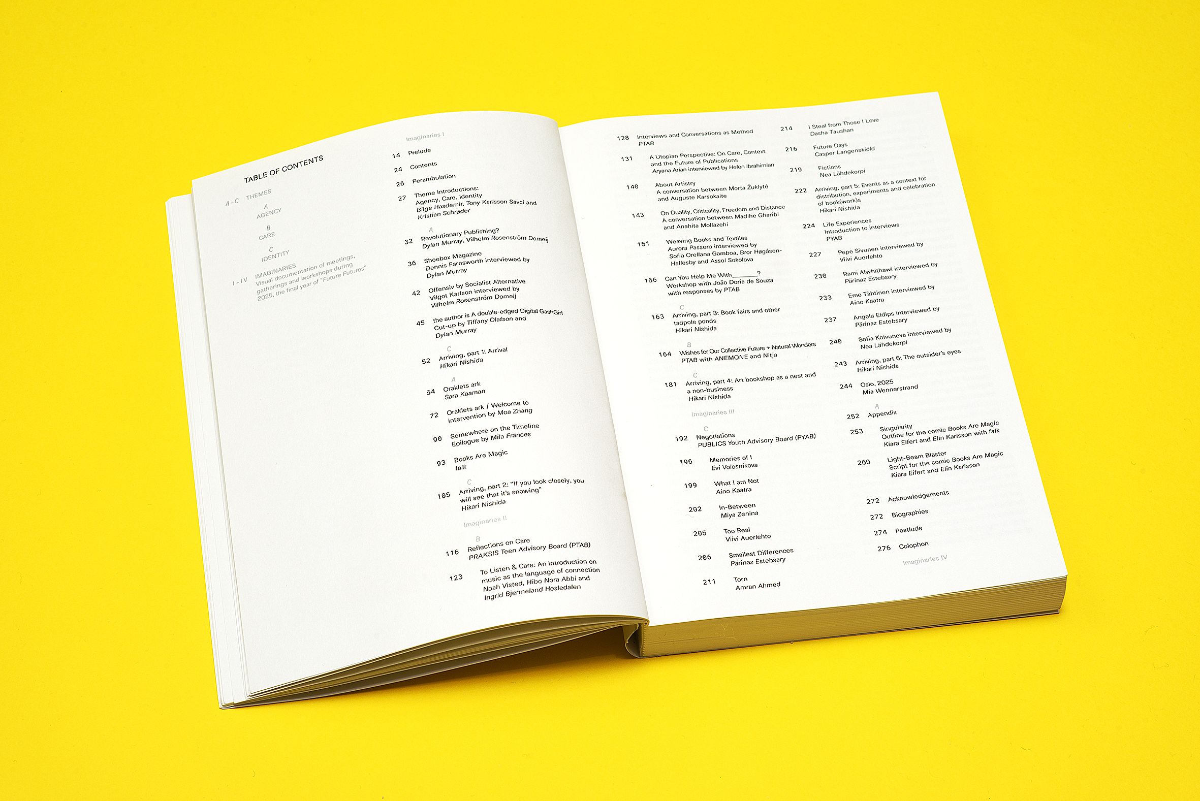 Reaching Out: A Book about Agency, Care, Identity and