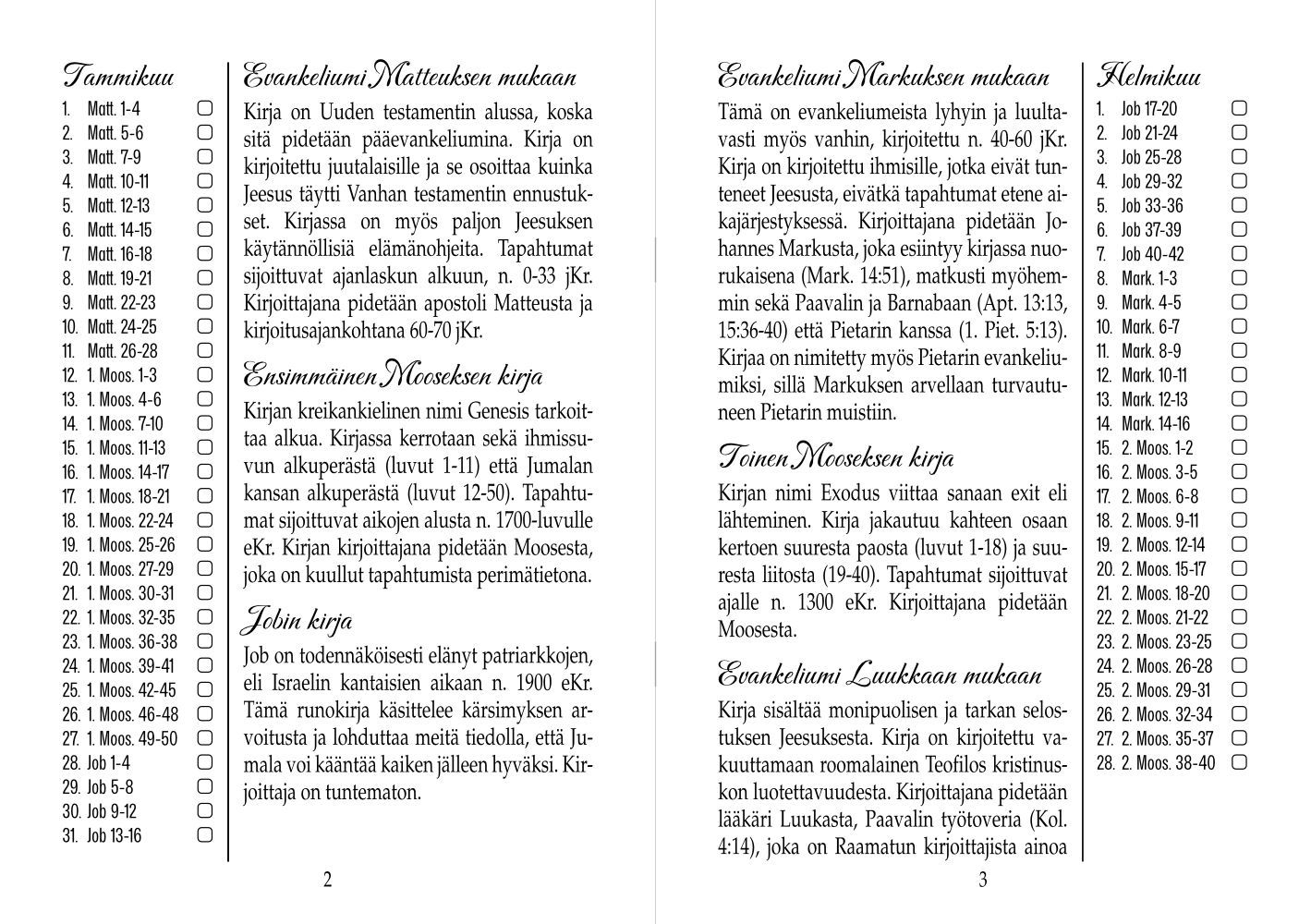 Lue Raamattu vuodessa