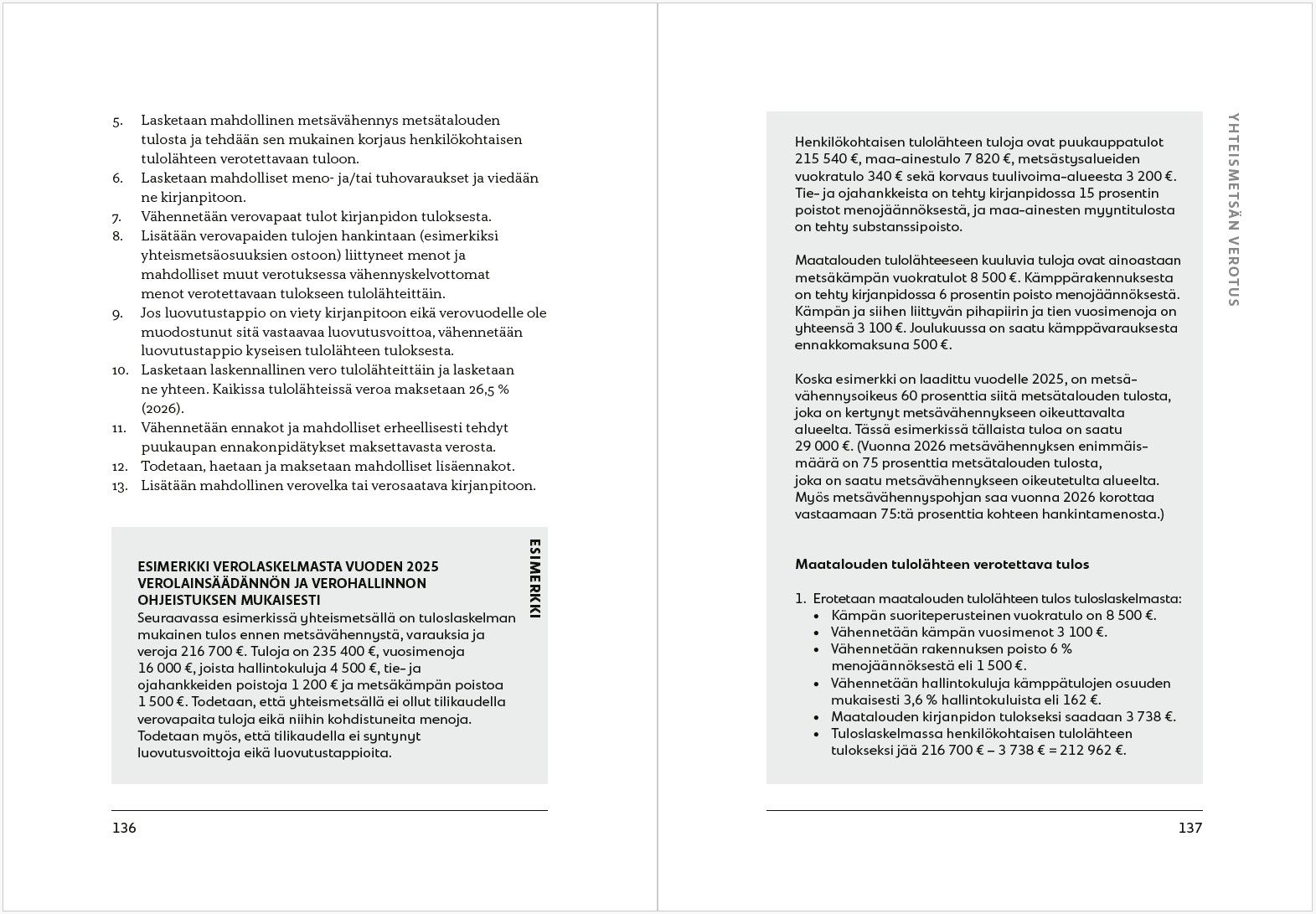 Yhteismetsän kirjanpito ja verotus