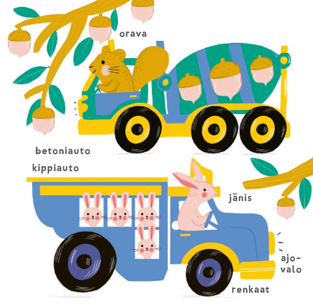 Tunne sanat sormissasi!  Vauhtia ja vilskettä (huopakirja)