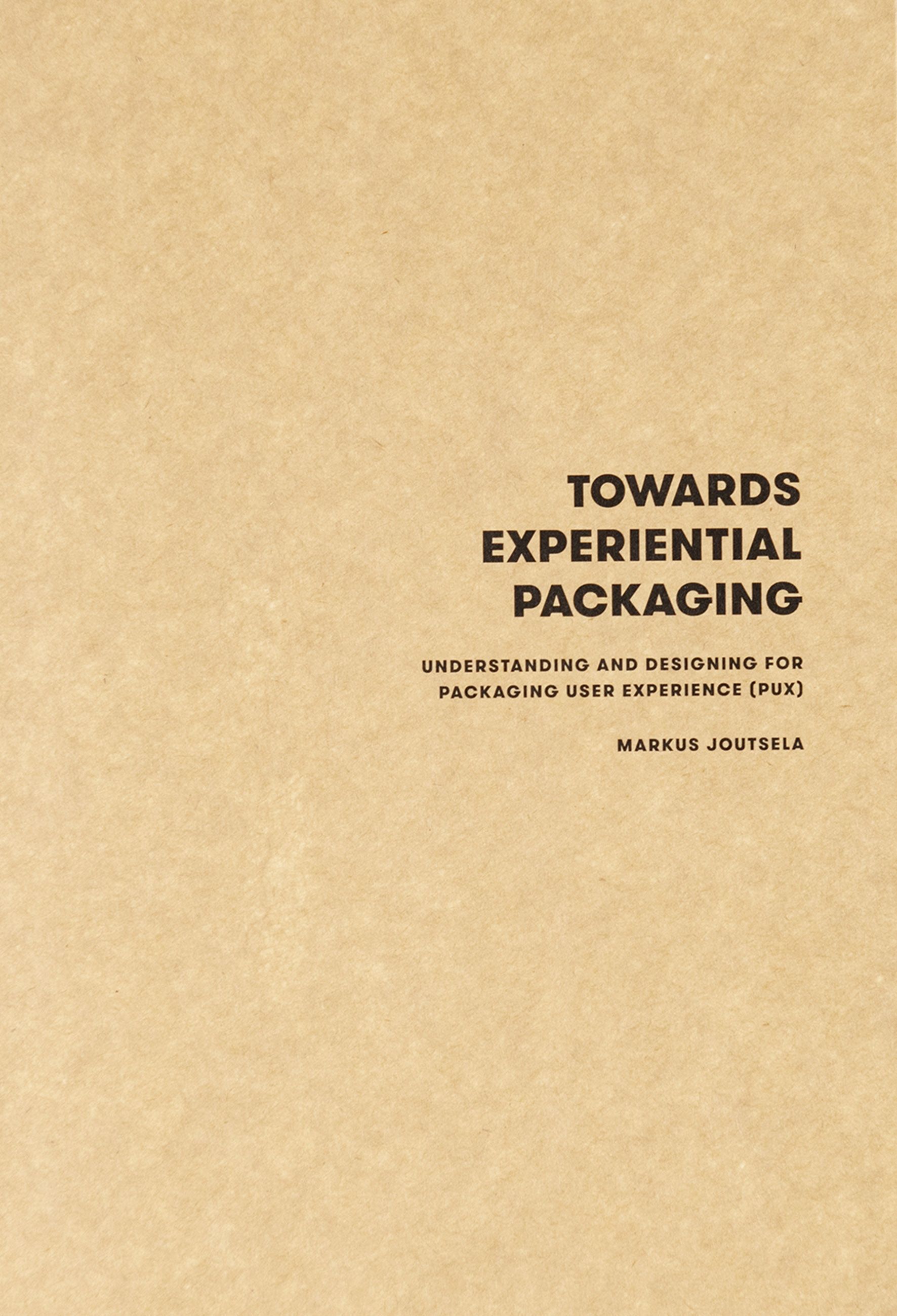 Towards Experiential Packaging