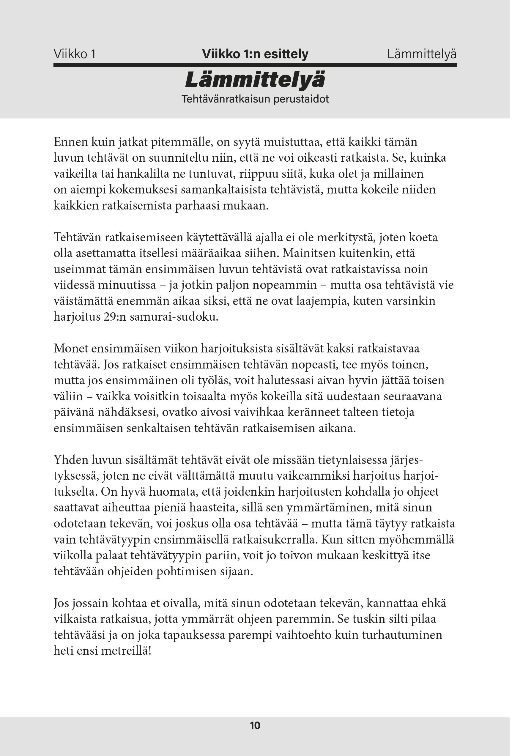 Neljän viikon aivojumppa