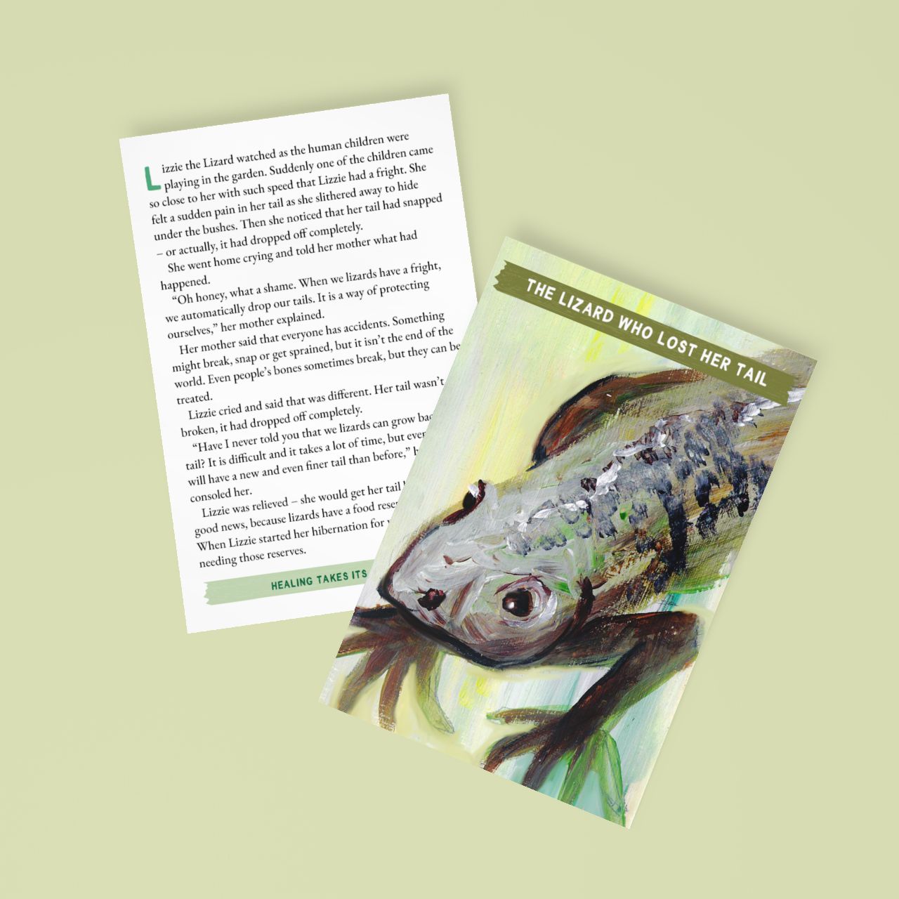 The Lizard who lost her tail -satukortit