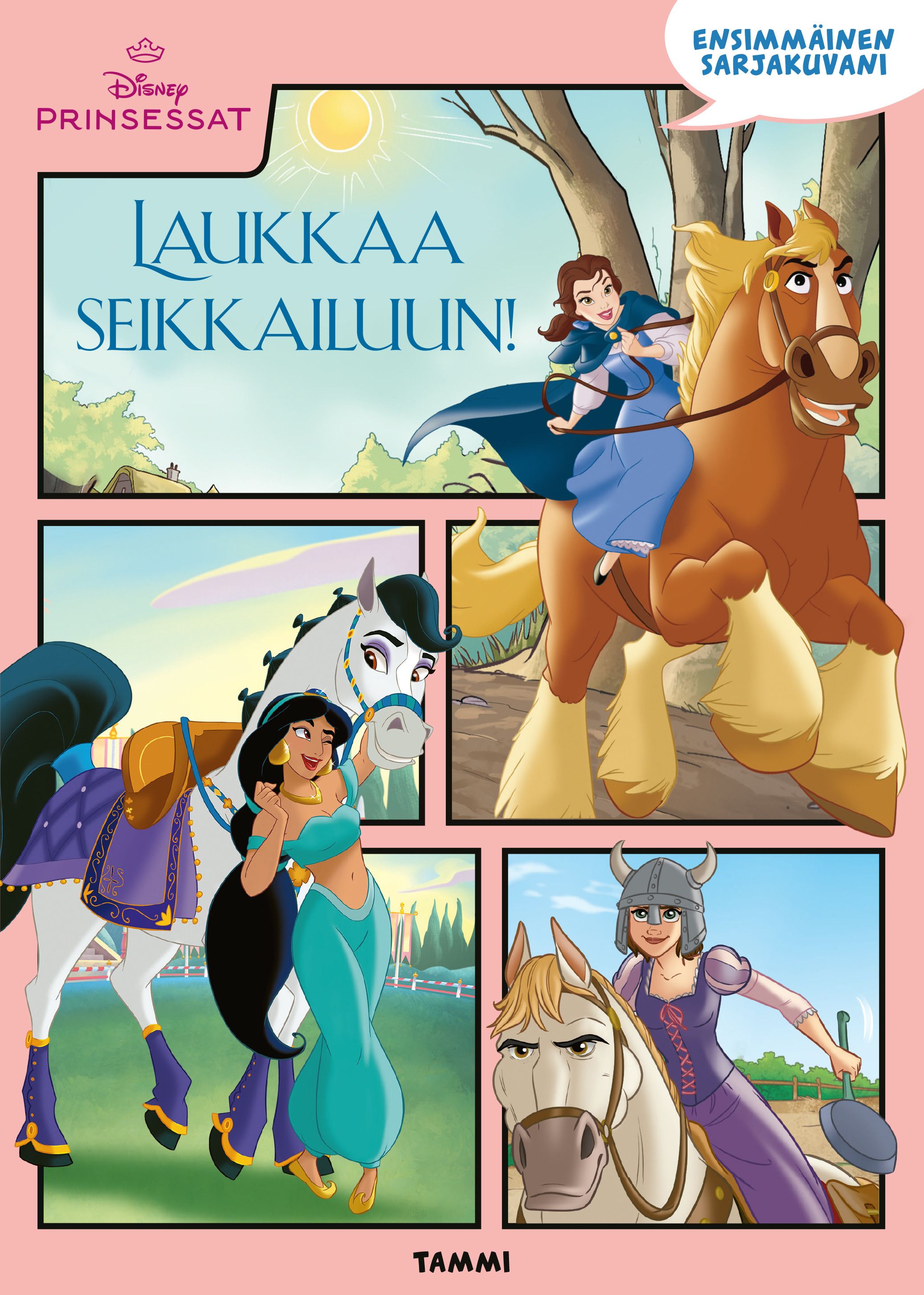 Siirry tuotesivulle Disney. Prinsessat. Ensimmäinen sarjakuvani. Laukkaa seikkailuun!