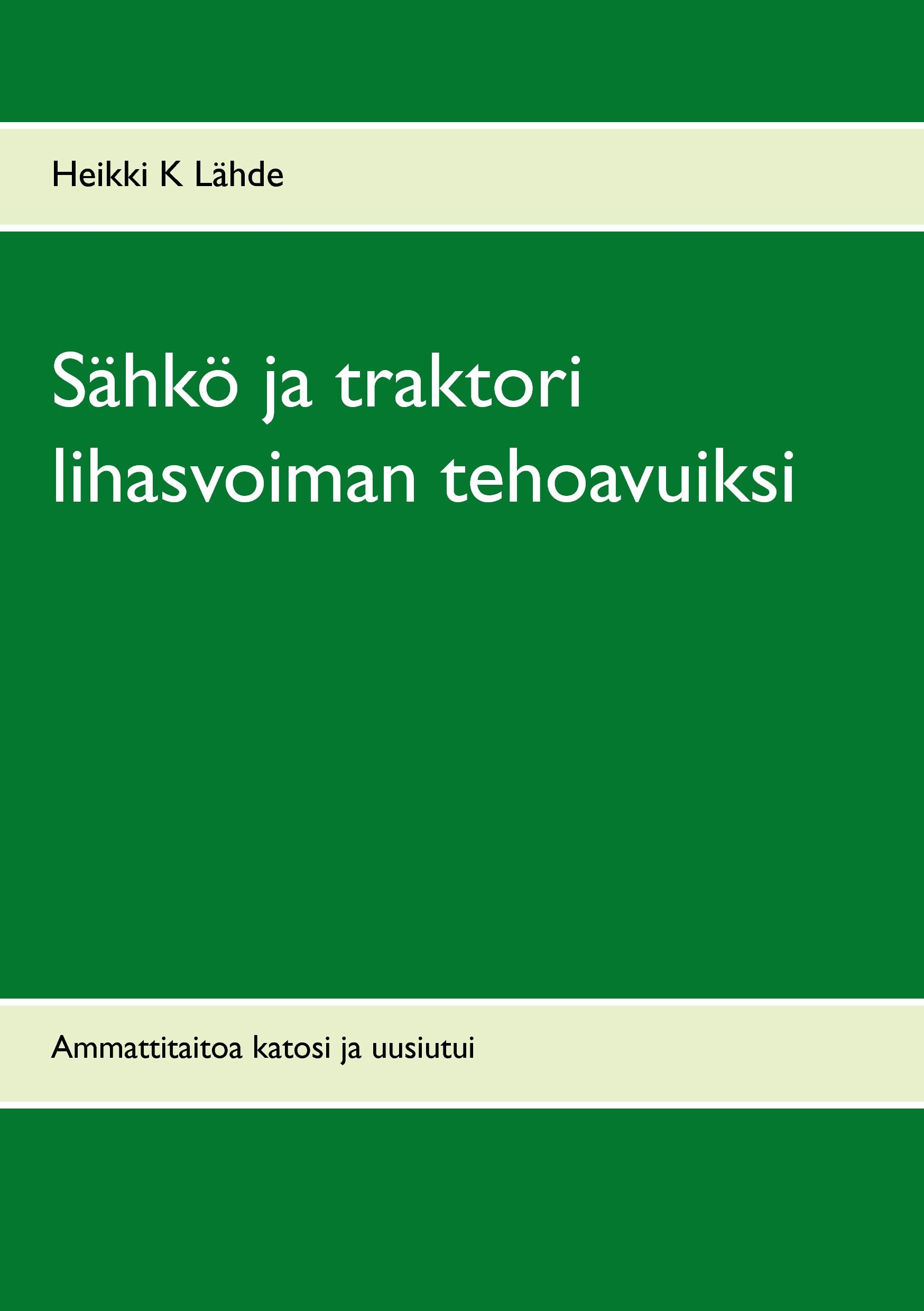 Sähkö ja traktori lihasvoiman tehoavuiksi