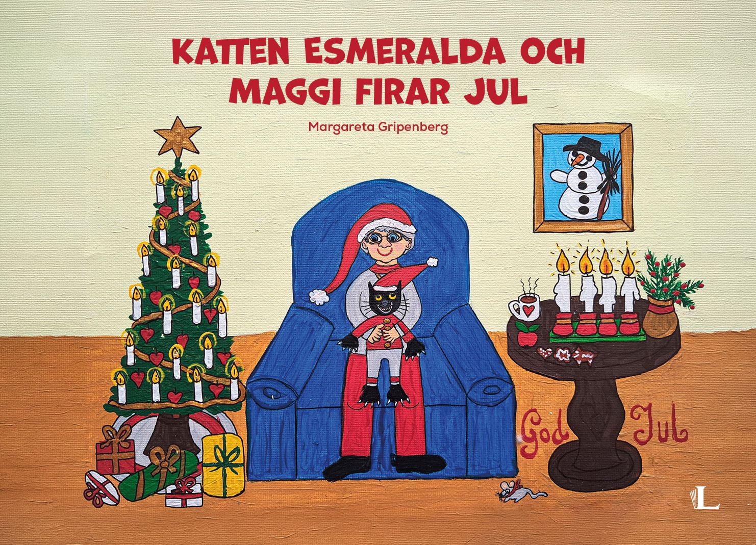 Katten Esmeralda och Maggi fira jul